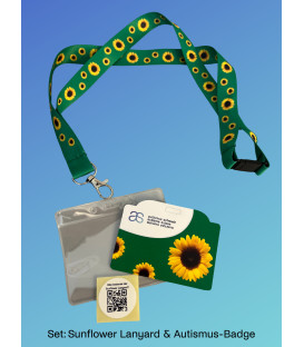 Set: Sunflower Lanyard & Autismus-Badge