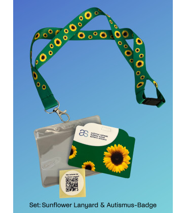 Set: Sunflower Lanyard & Autismus-Badge
