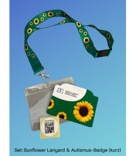Set: Sunflower Lanyard & Autismus-Badge (kurz)