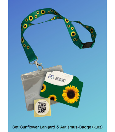 Set: Sunflower Lanyard & Autismus-Badge (kurz)