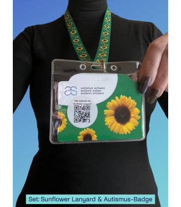 Set: Sunflower Lanyard & Autismus-Badge