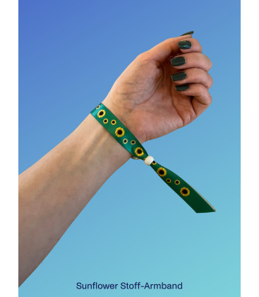 Sunflower Stoff-Armband